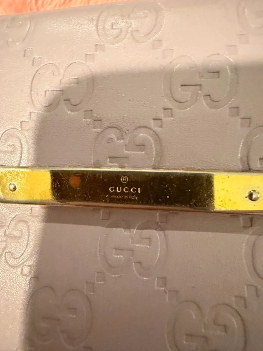Authentic Gucci Light Purple Guccissima Embossed Leather Wallet - Picture 3 of 9